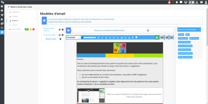 La création de modèles d'email